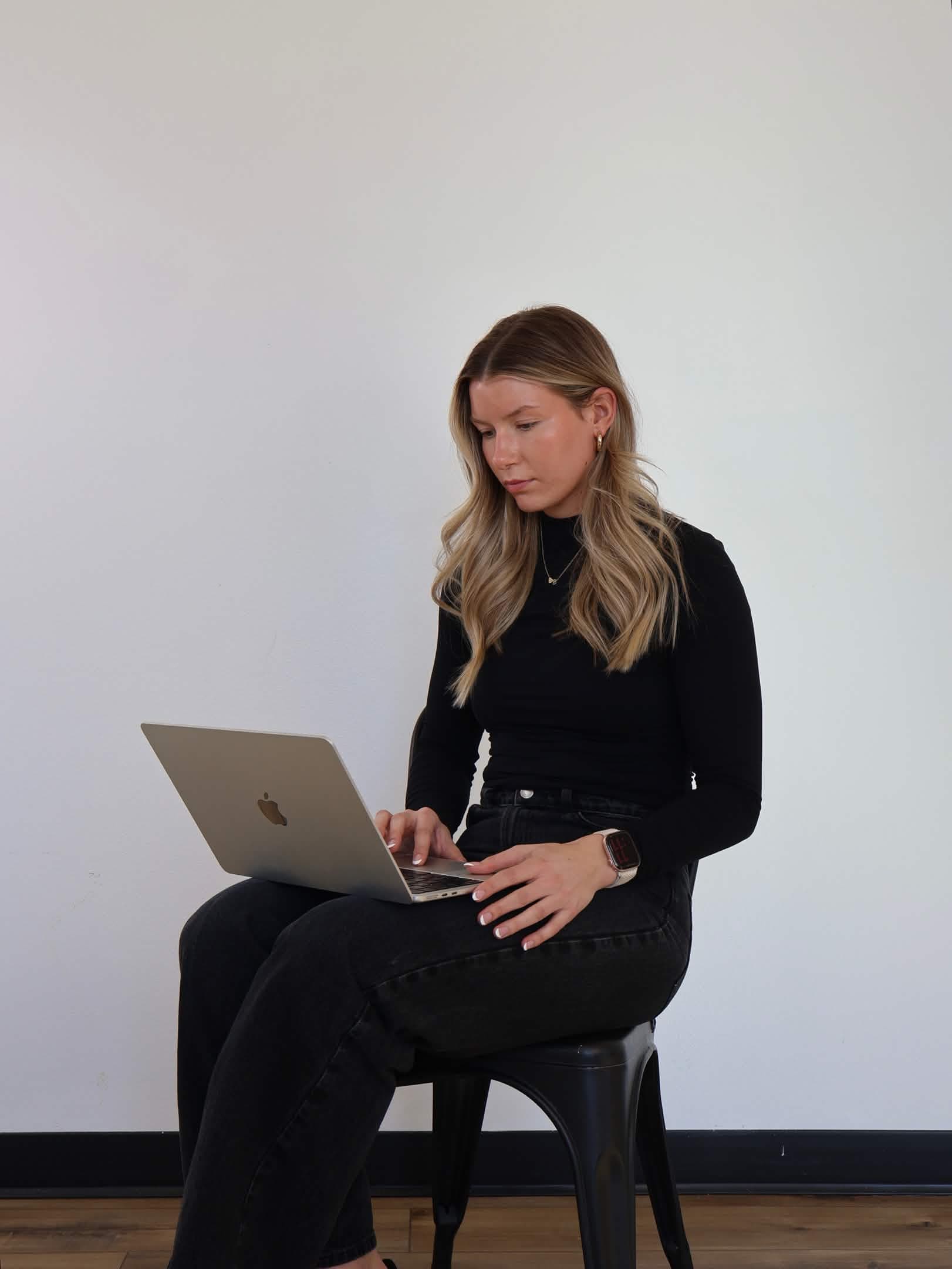 Mary Wunderlich working with a buyer